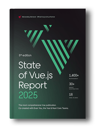 Cover for press release about Monterail's fifth State of Vue report.