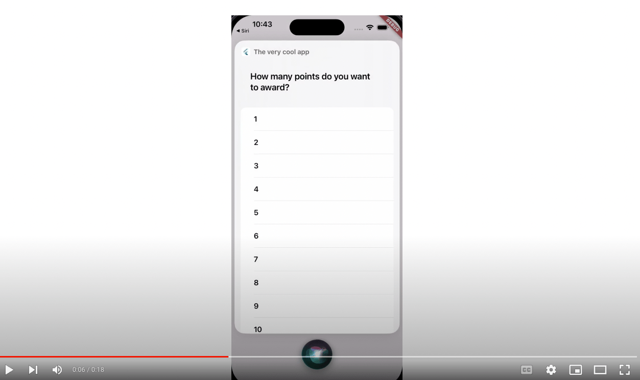 Siri command demo–Flutter app development company