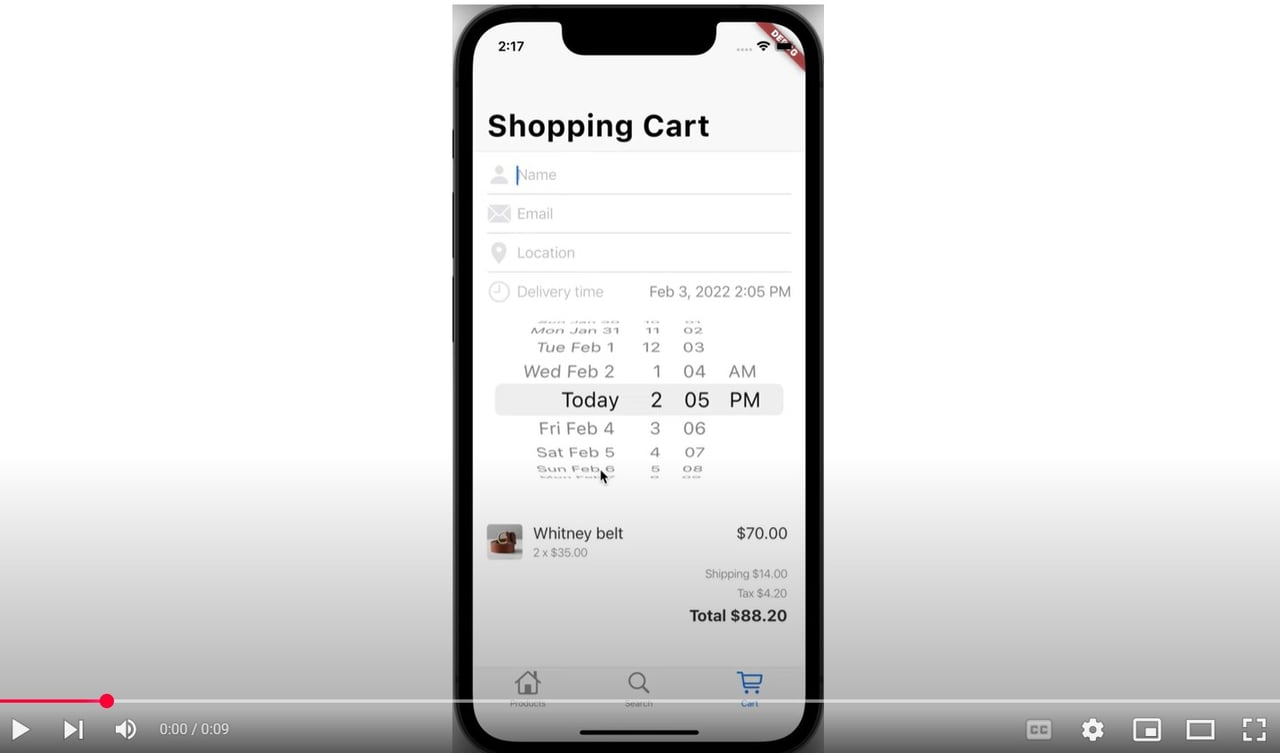 Flutter mobile app development - Cupertino Widget