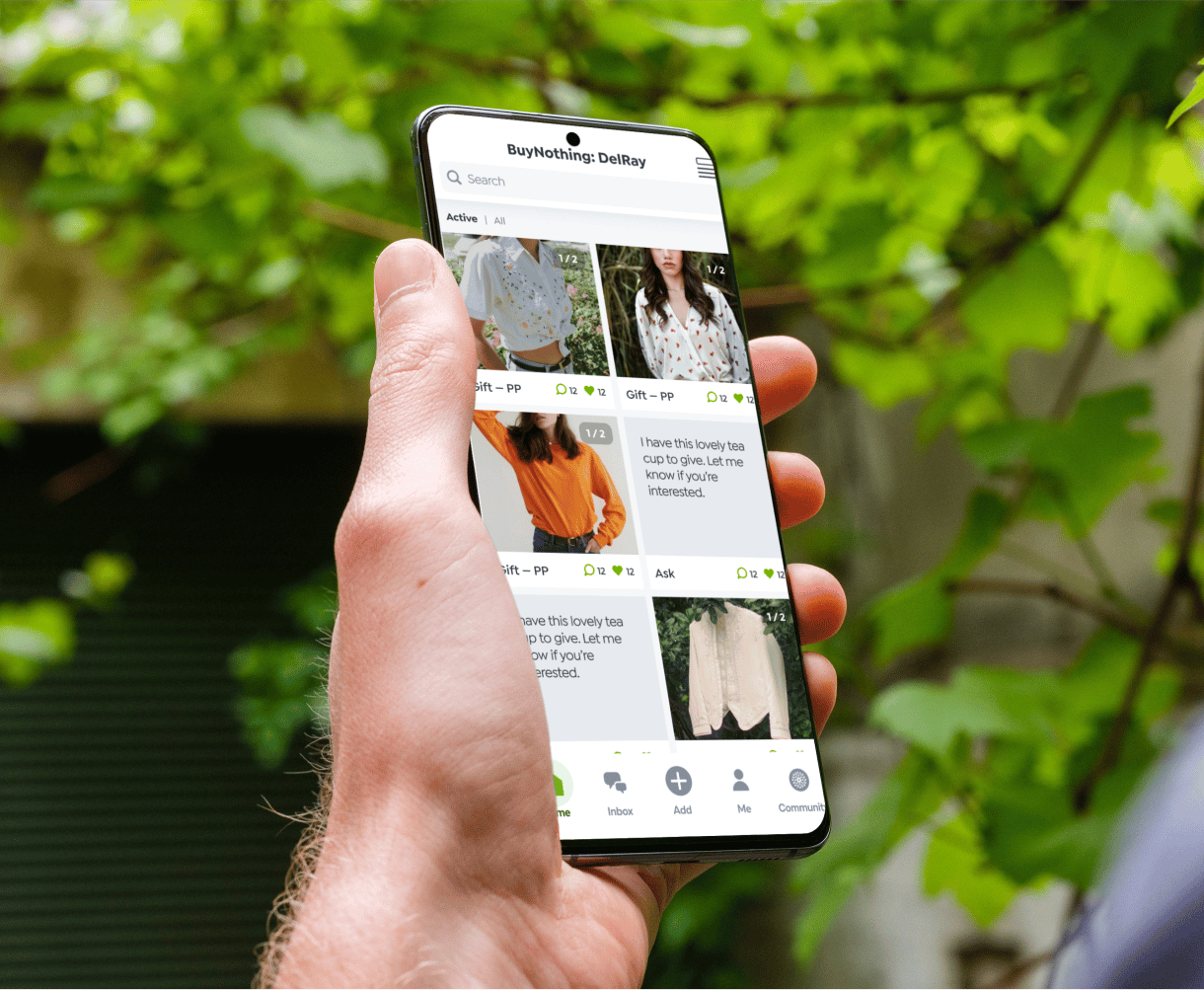 BuyNothing application screenshot
