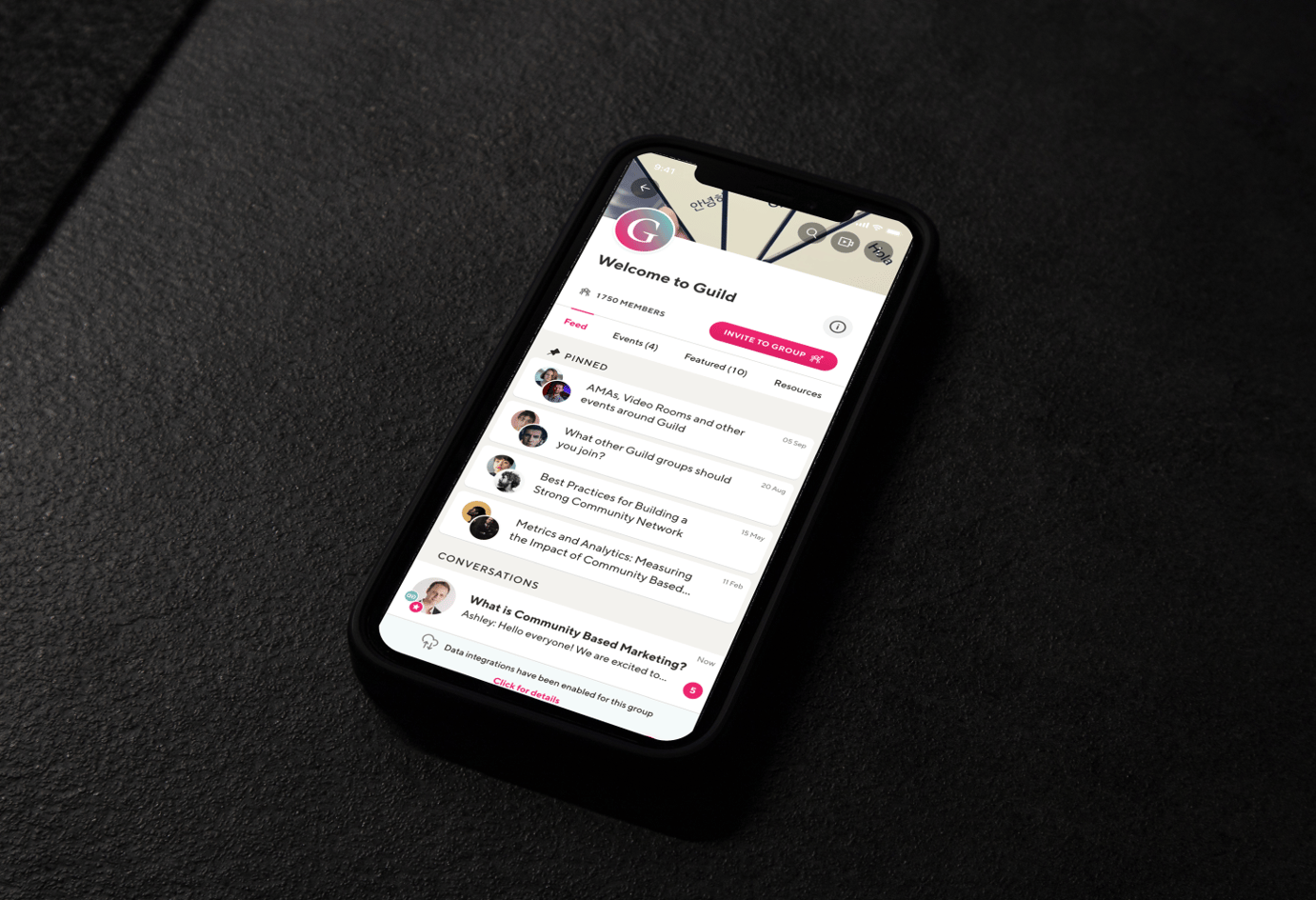 Guild app screenshot