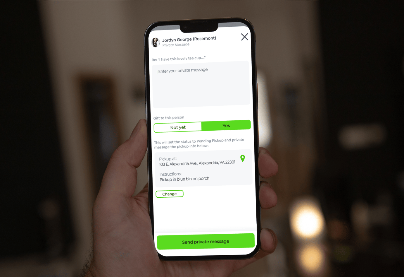BuyNothing application screenshot