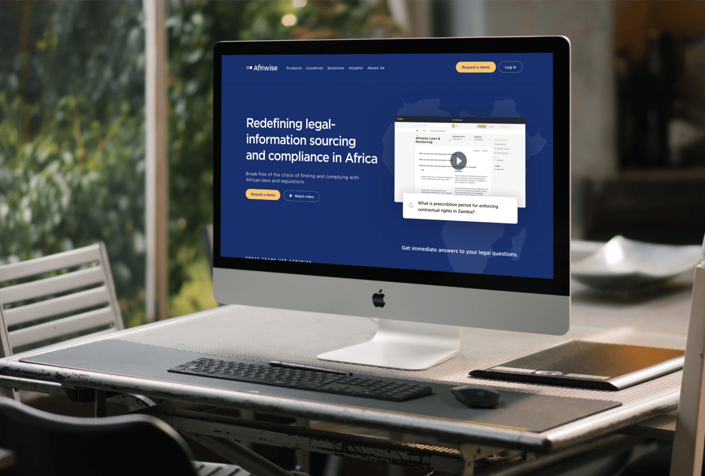 Afriwise application on web