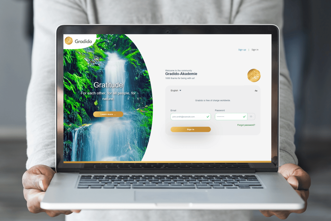 Gradido website application