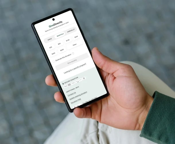 GiveDirectly app screenshot