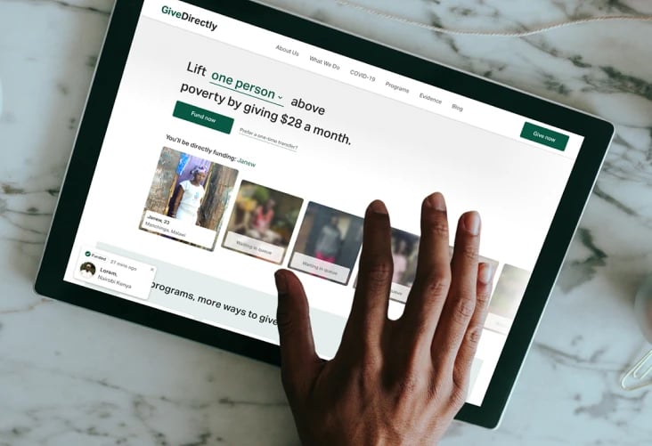 GiveDirectly app screenshot