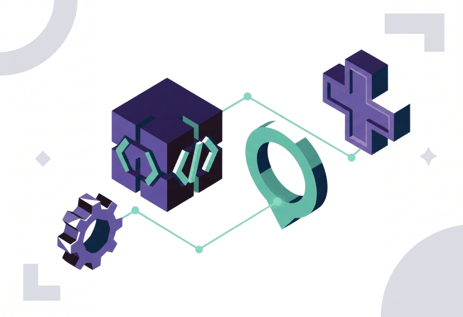 Abstract image representing the process of finding a partner for a software development project in the healthtech industry