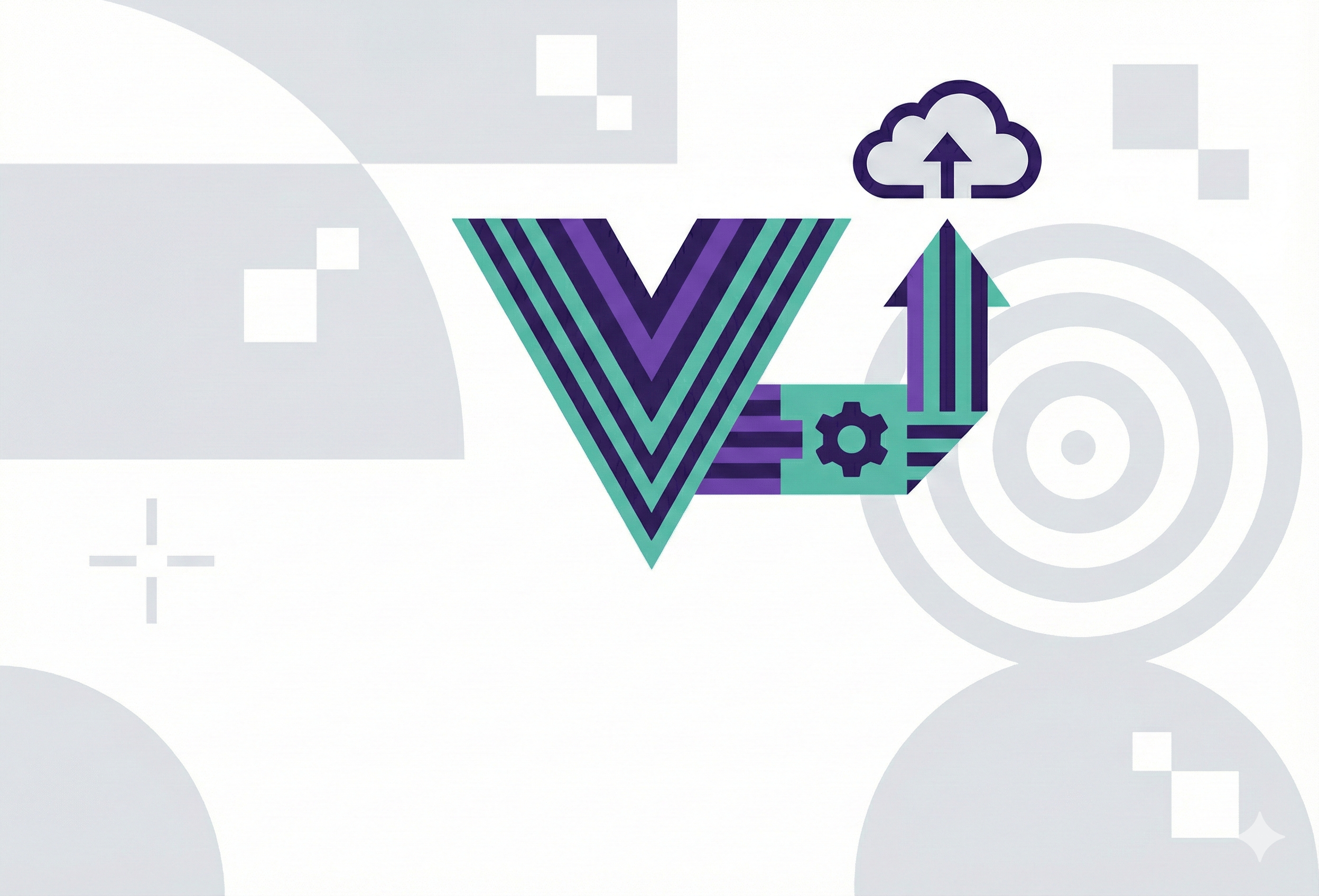 Abstract, minimalist illustration of vue plugins.