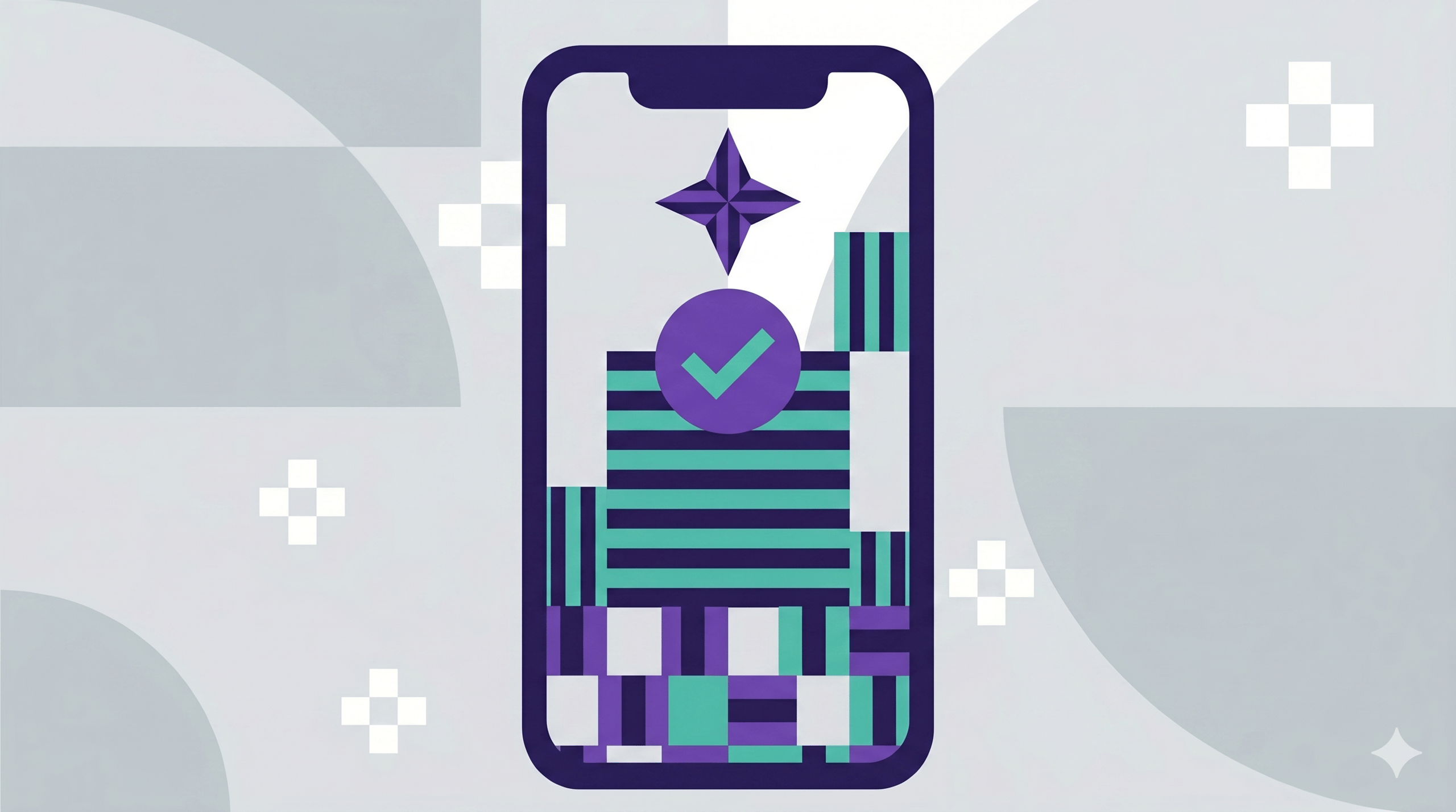 Abstract illustration of mobile application development.