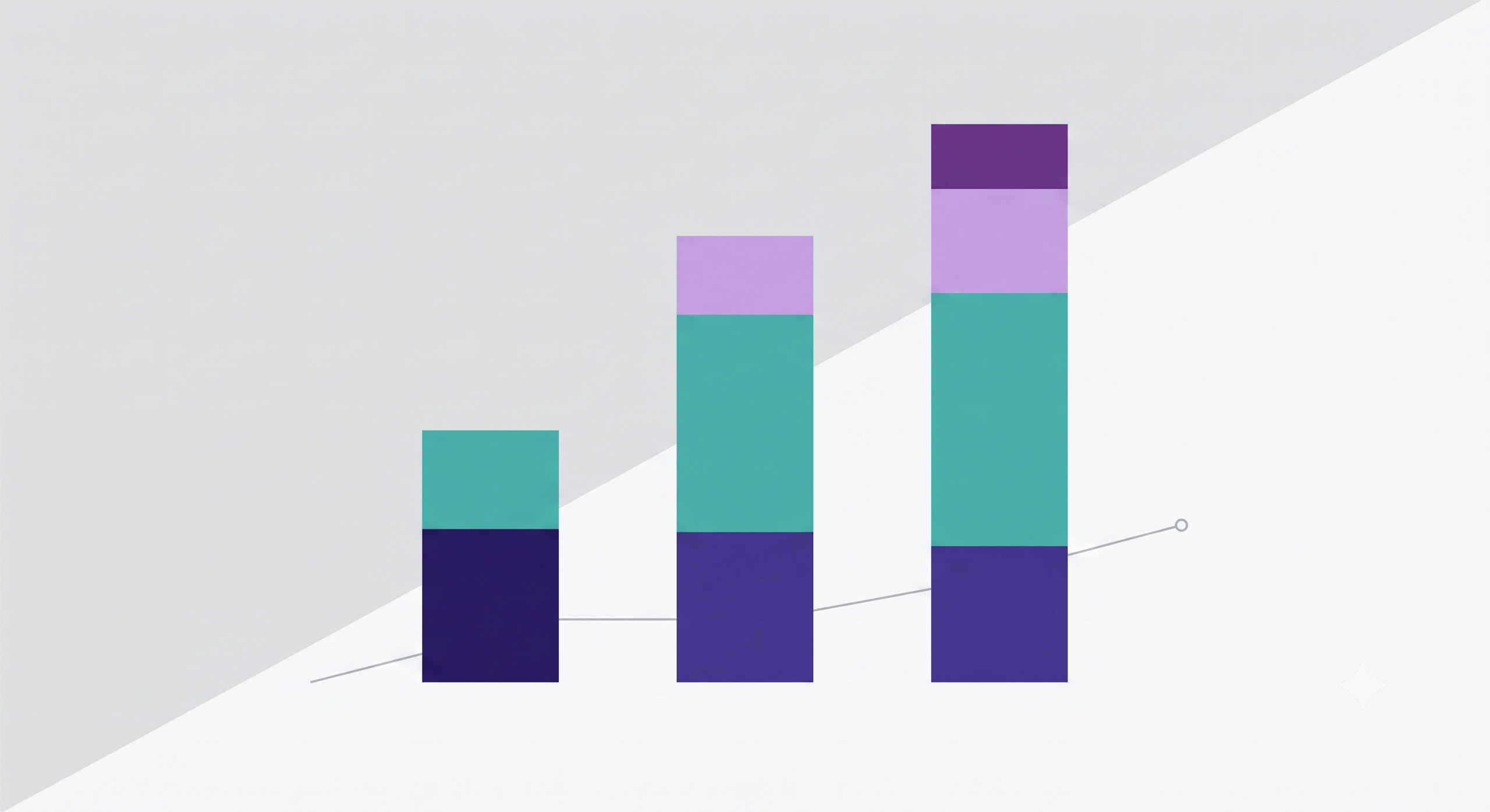 Minimalist illustration with 3 vertical chart bars, representing the topic of software development costs.