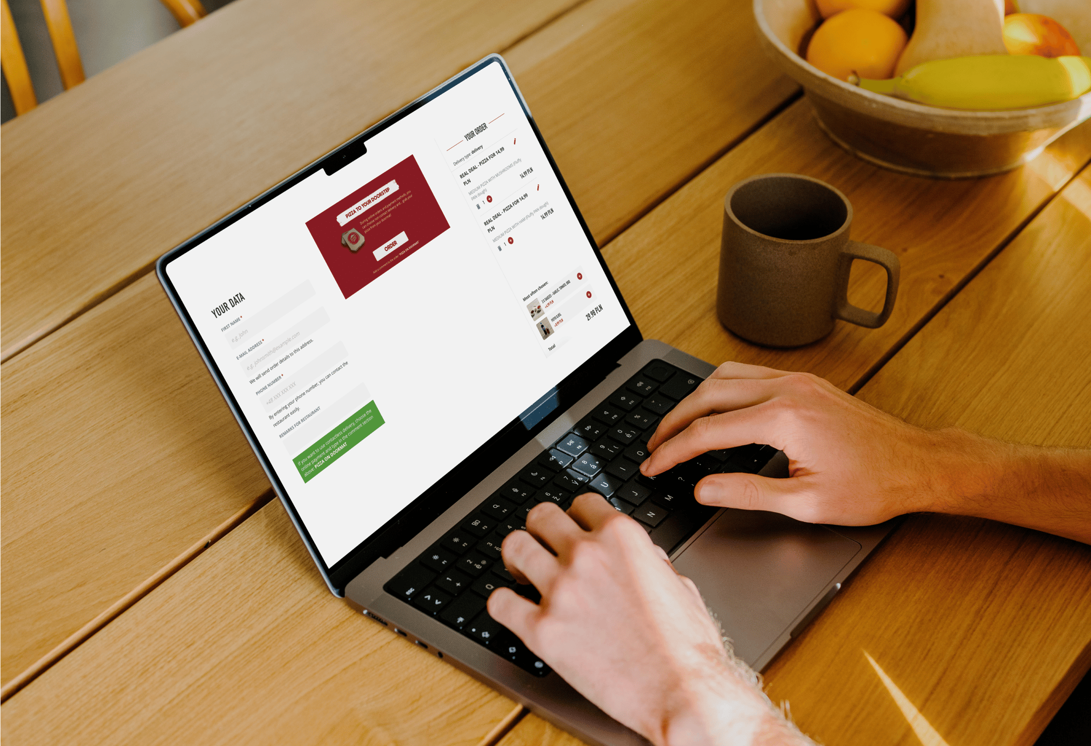 Pizza Hut application screenshots
