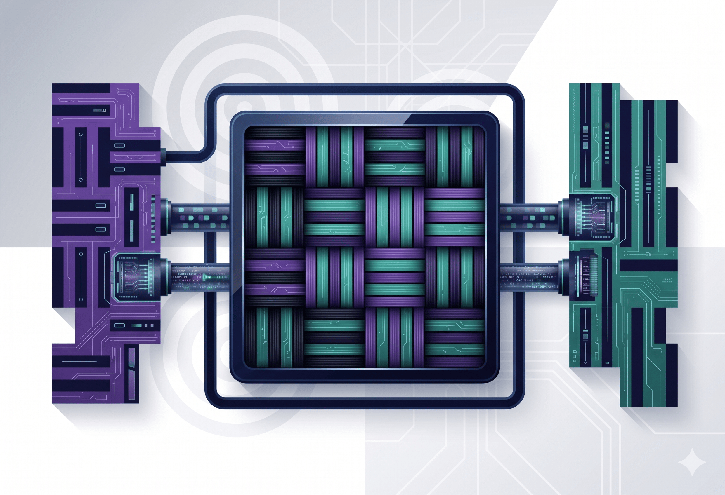 Abstract image symbolizing application integration.