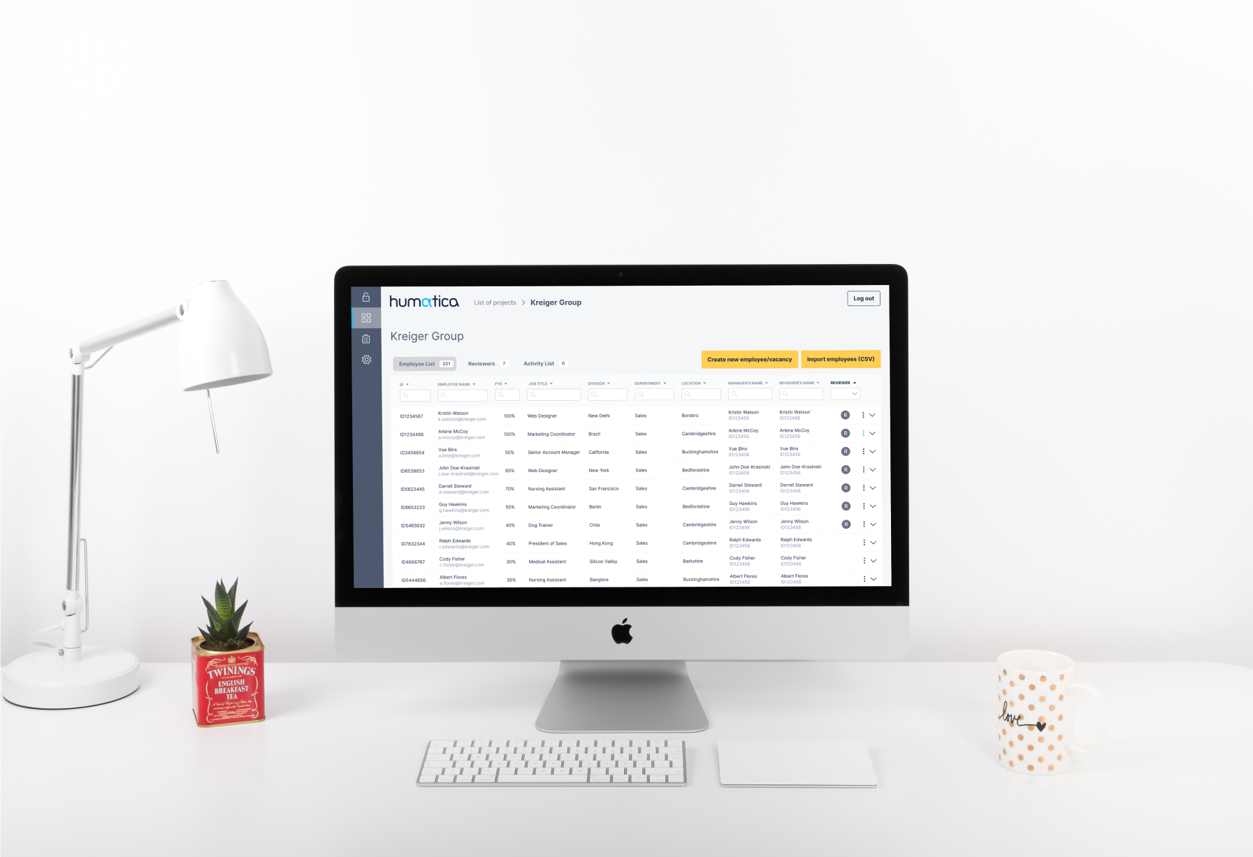humatica application screenshot
