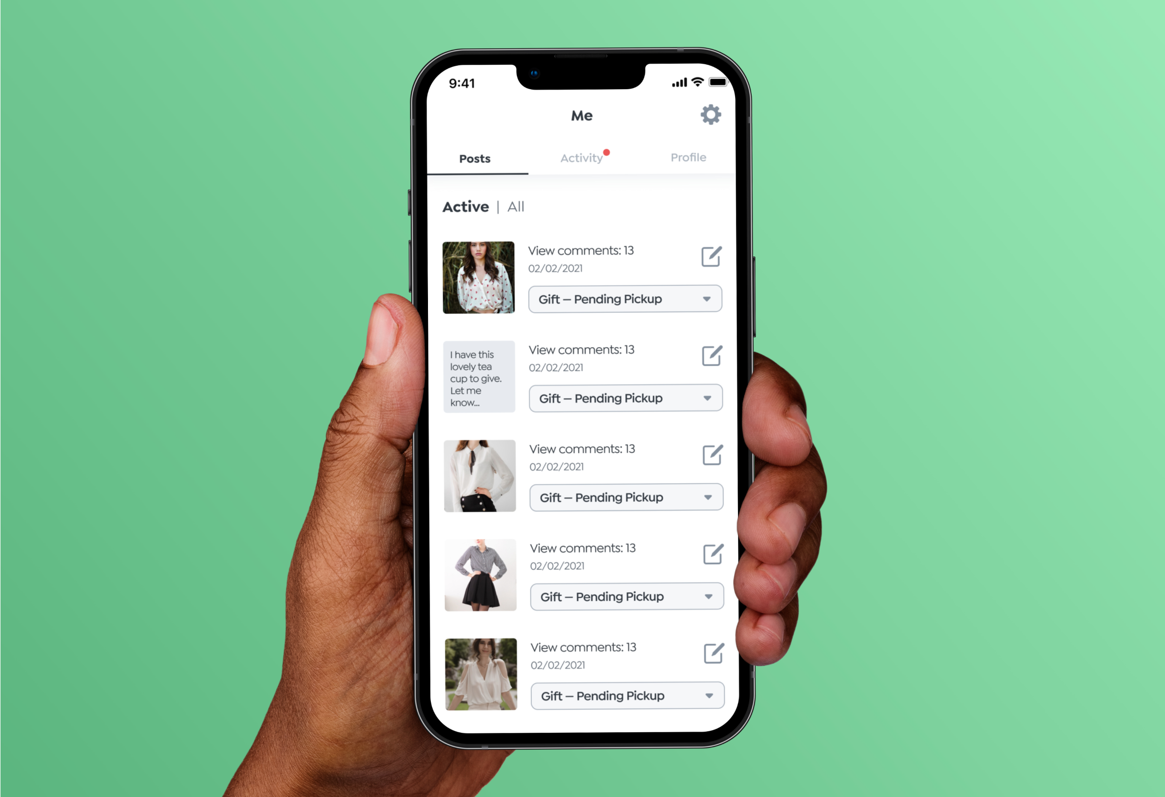 BuyNothing application screenshot