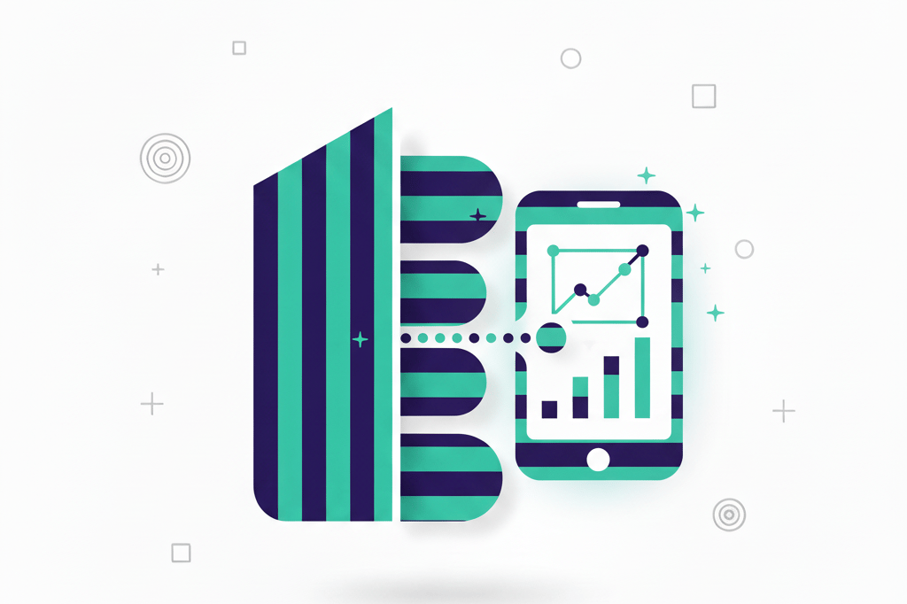 Visualization for article about the difference between software company and digital product studio.