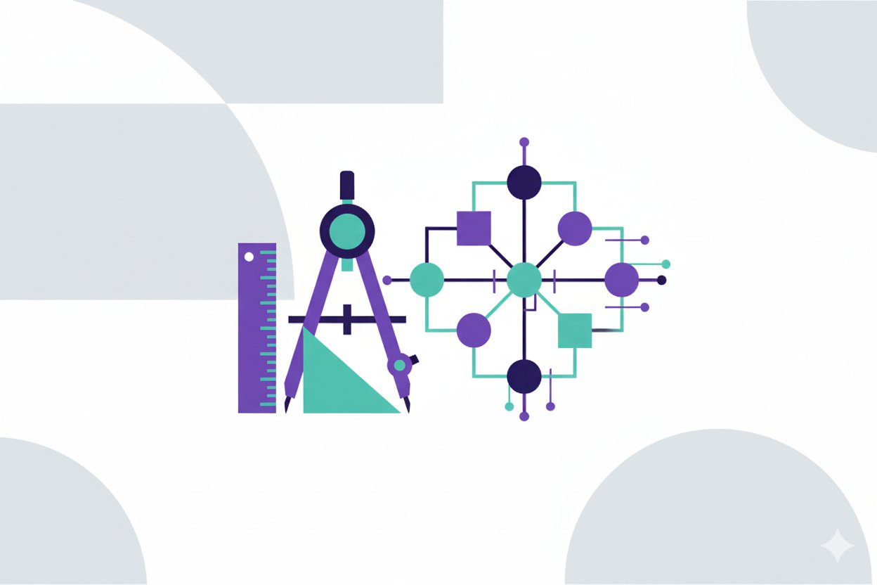 Abstract illustration of the concept of AI in graphic design.