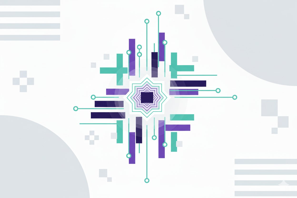 Abstract illustration of the concept of vibe code cleanup.