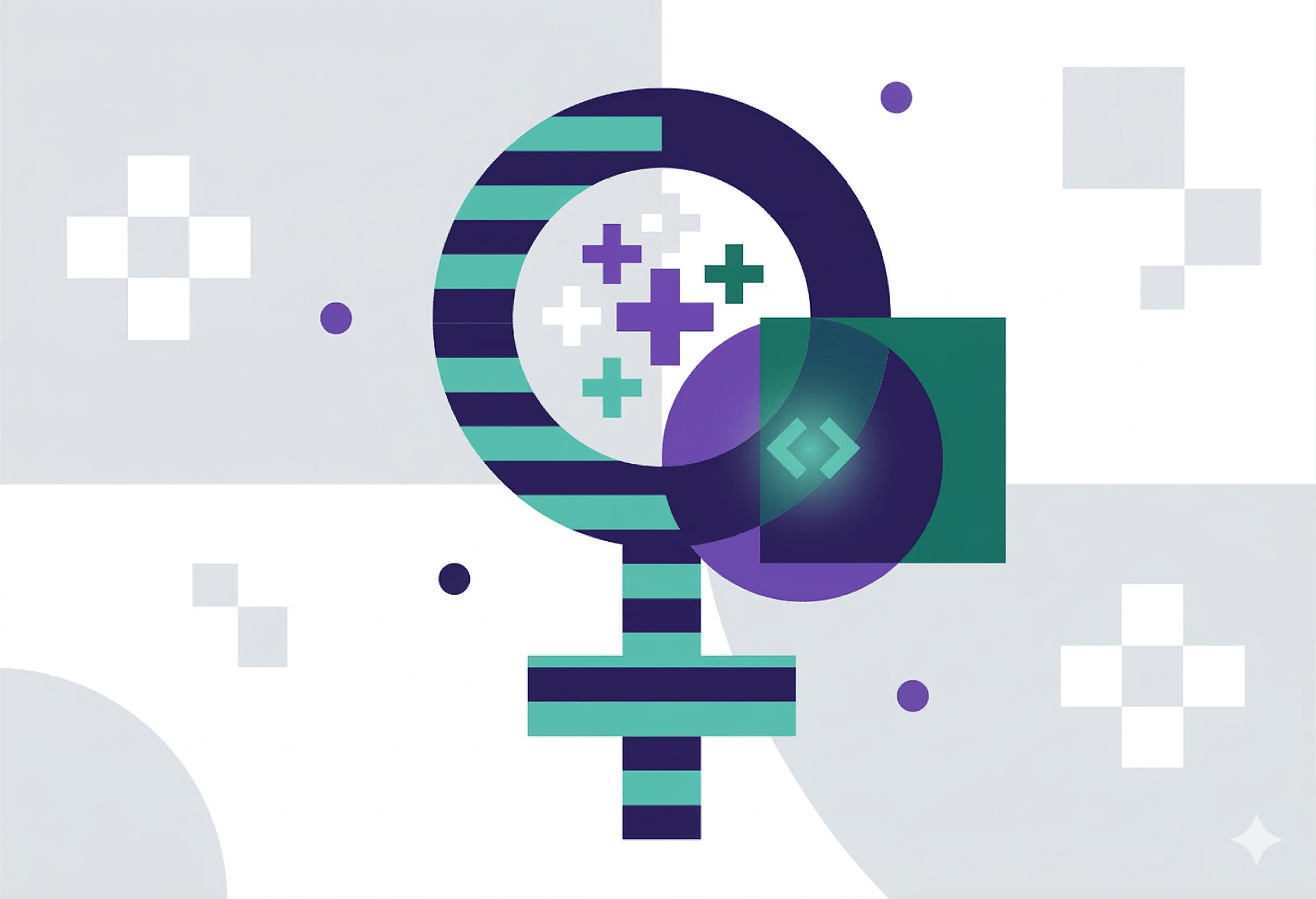 Abstract, minimalist image for an article about femtech.