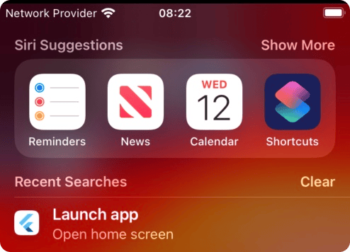 siri action suggestions on iphone screen Teach Siri how to interact with your Flutter app