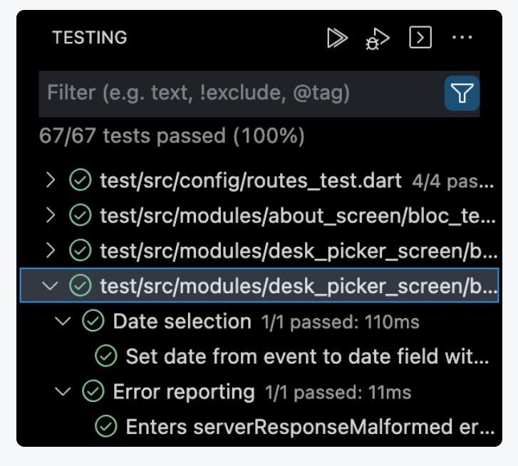 Robust testing in Flutter App Development