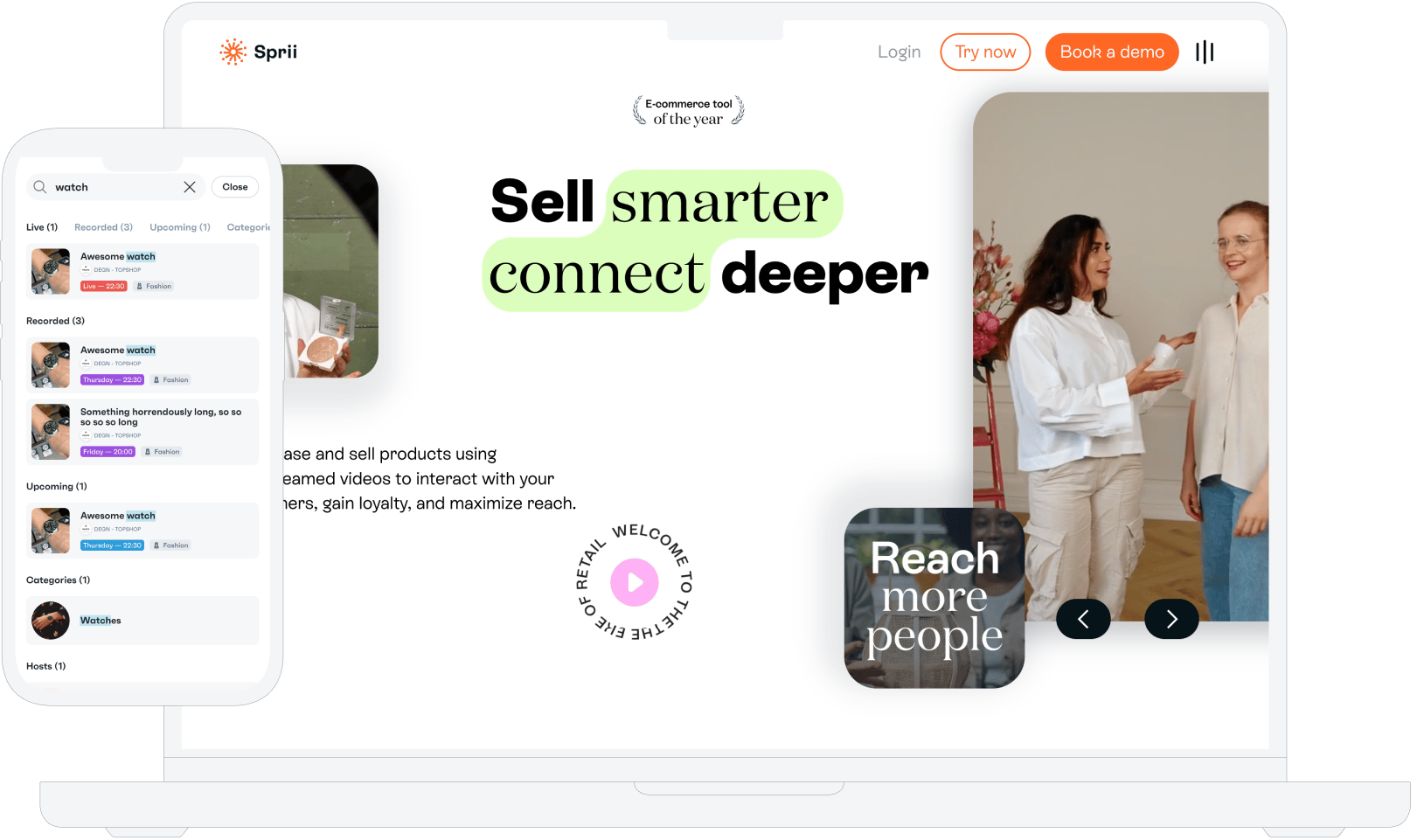 live shopping platform sprii