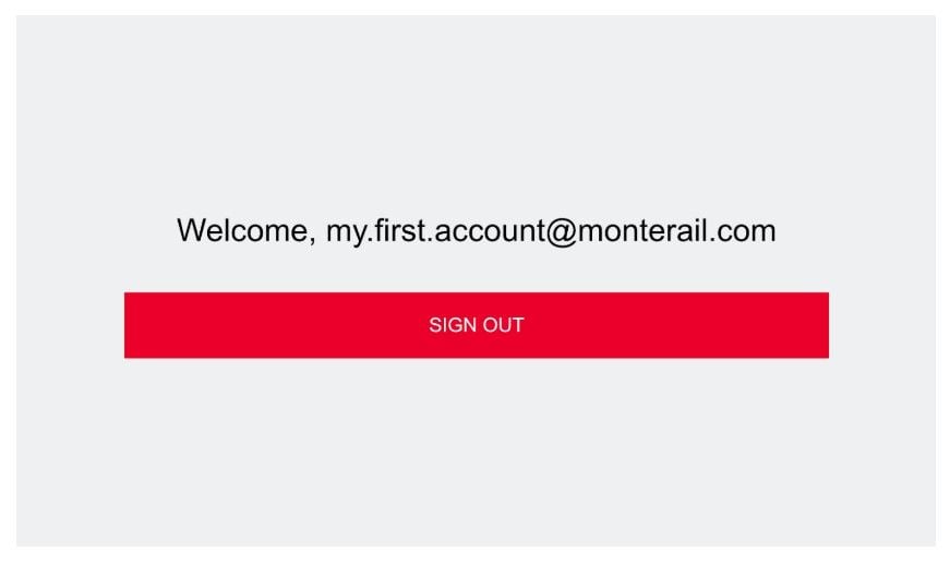 Firebase sign out button